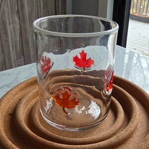 Anthropologie Icon Glass Maple Fall Leaves
